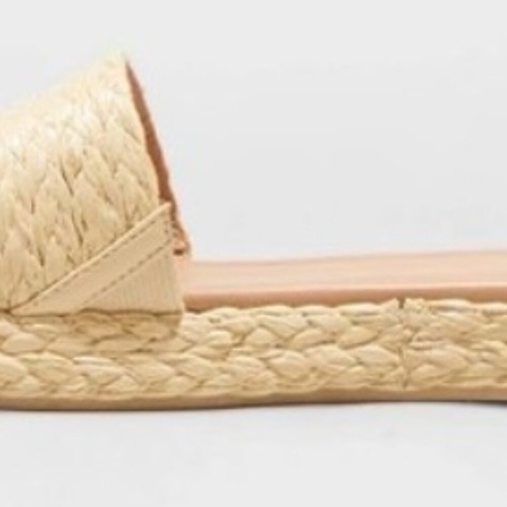 Universal Thread Mardi Raffia Flatform Slide Sandals - Picture 3 of 3